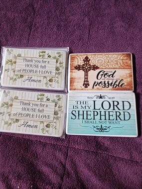 Source Unknown Inspirational Wall Plaque Set - Teal, Brown, Beige, Green